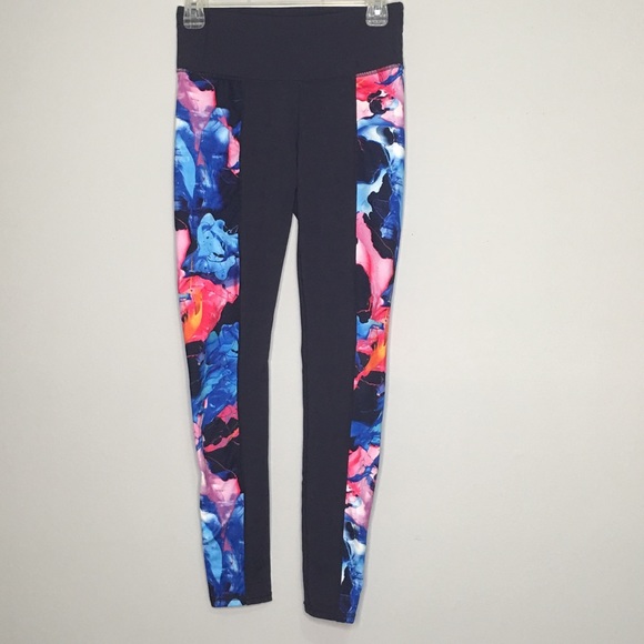 Athleta Pants - ATHLETA watercolor blue full length leggings